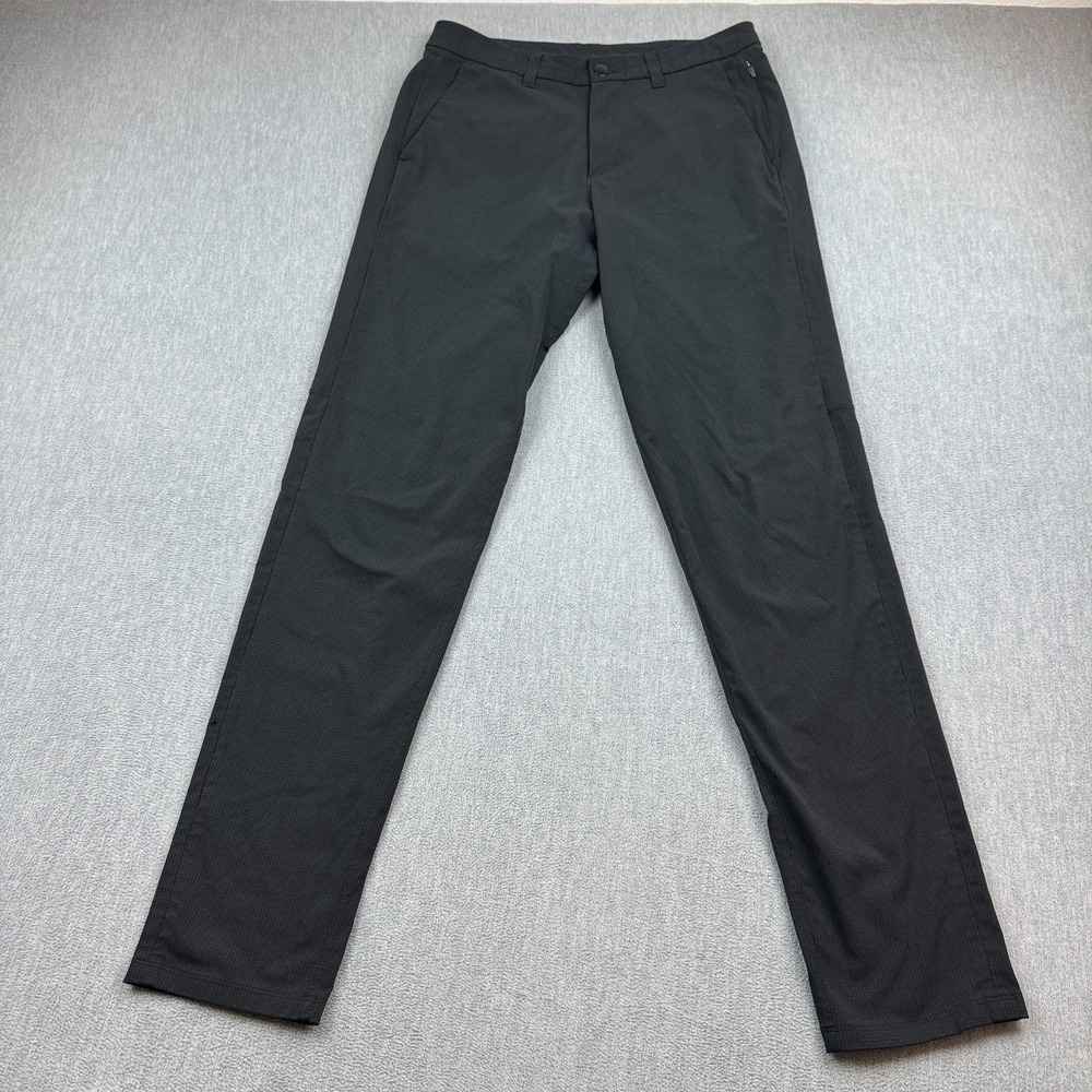 Lululemon Pants Mens 30x32 Black Commission Slim Fit Performance Pockets Trouser